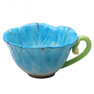 Blue Hand Crafted Latte Cup
