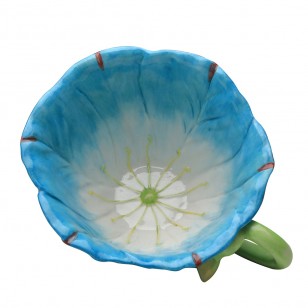 Blue Hand Crafted Latte Cup
