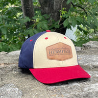 Hermitage Tri-color Leather Patch Hat