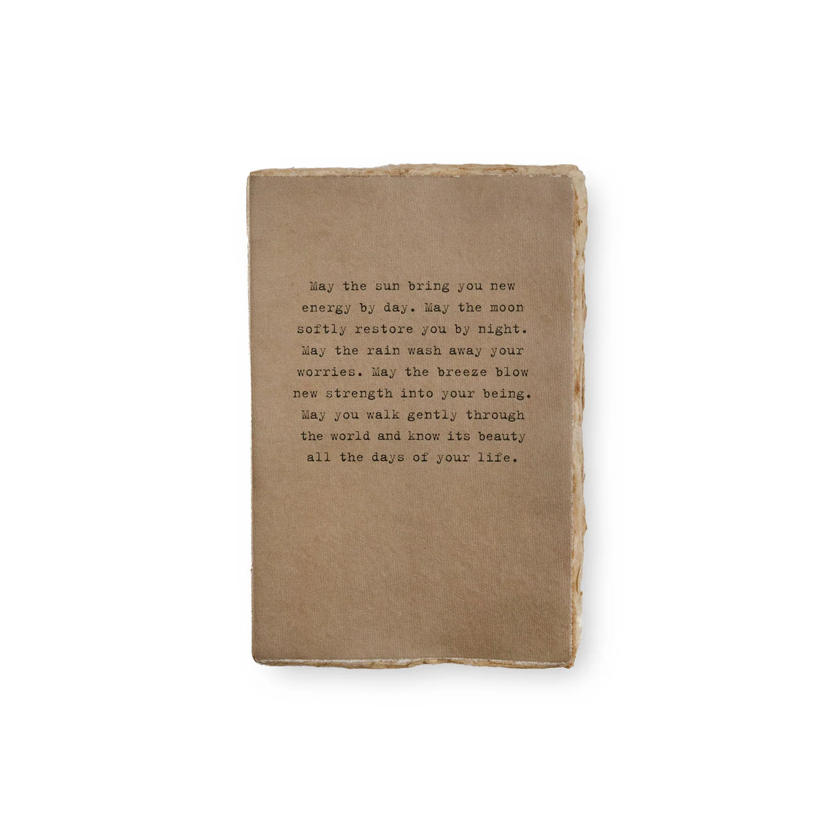 Apache Blessing Deckled Edge Notebook 4"x6" - Sage