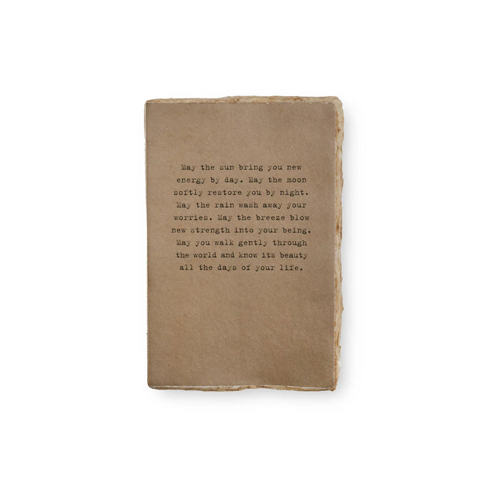 Apache Blessing Deckled Edge Notebook 4"x6" - Sage