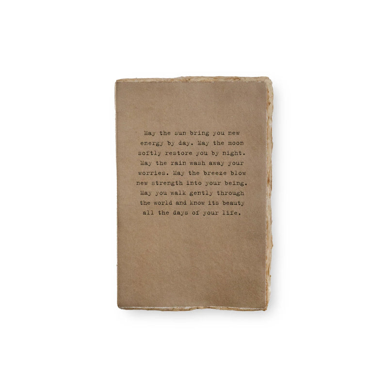 Apache Blessing Deckled Edge Notebook 4"x6" - Sage