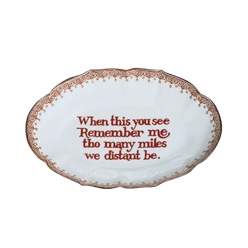 Mottahedeh Porcelain Ring Tray "Remember Me"