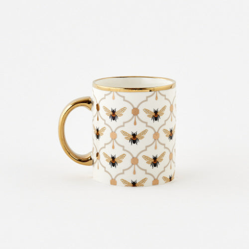 Busy Bees Mug w/Gold Trim
