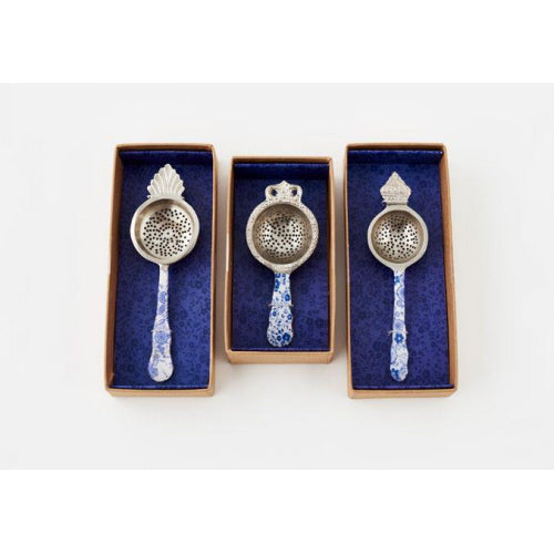 Blue & White Enamel Tea Strainer