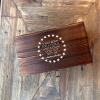 Born for a Storm Quote 2-Glass Set in Wood Box